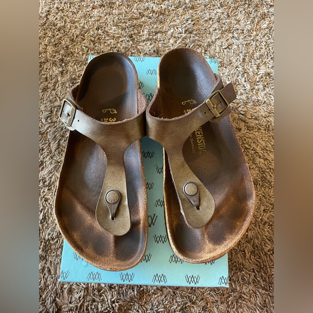 Birkenstock Brown Leather Flats
